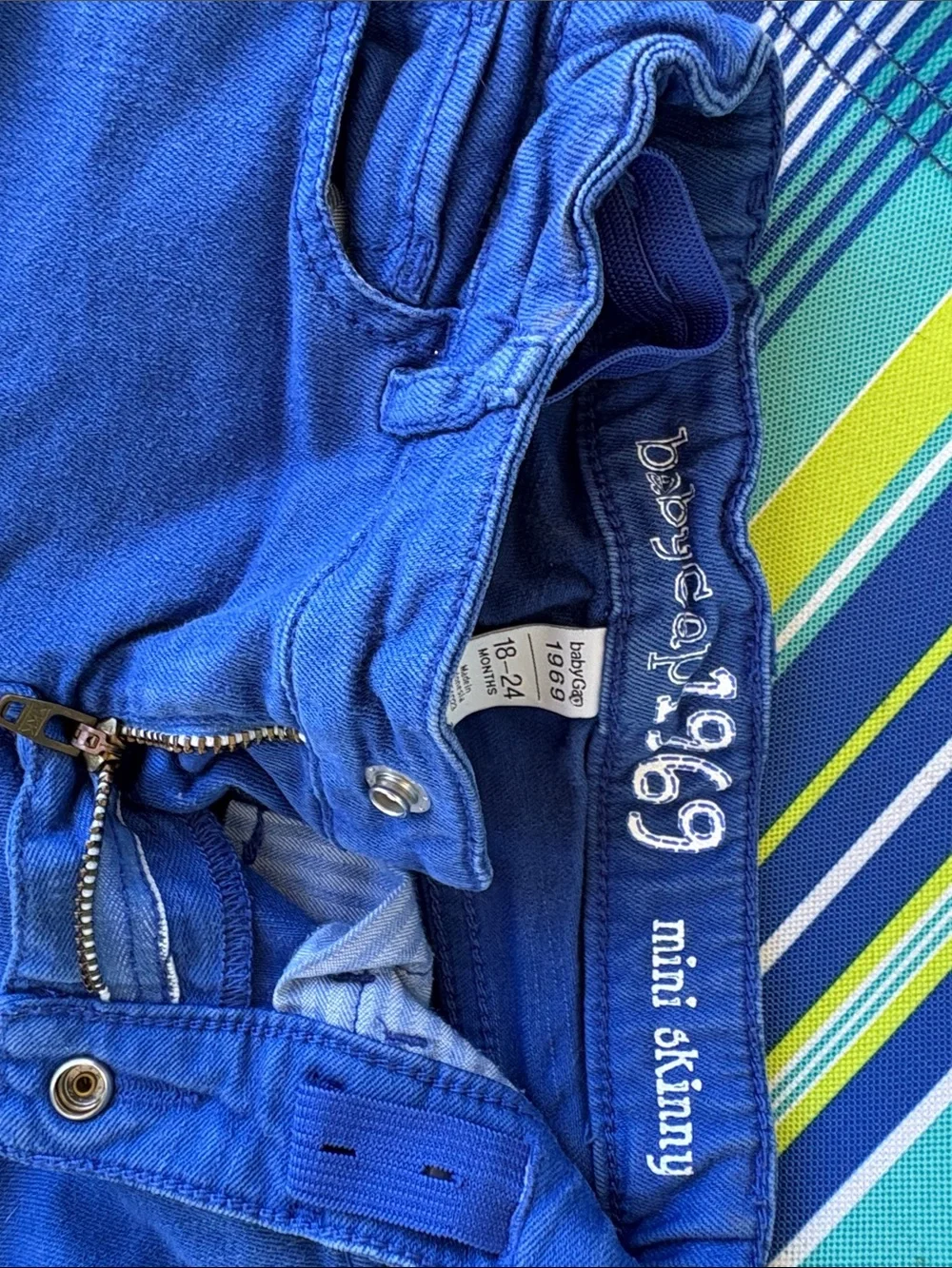 GAP babyGap 1969 Toddler Royal Blue Zip-Front Pants